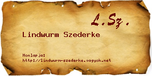 Lindwurm Szederke névjegykártya